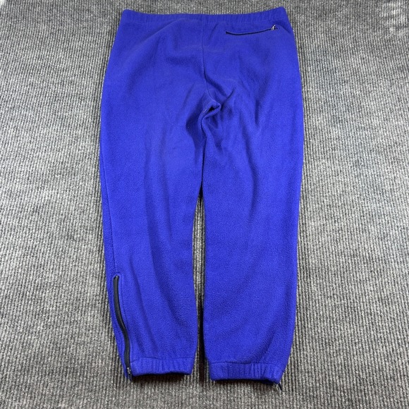 L.L. Bean Sweatpants Men's 36 Blue Fleece Pants Zip Pockets Ankle Zips Outdoor - Picture 3 of 7
